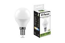 Лампа светодиодная Feron LB-95 G45 Шар E14 220В 7Вт 4000К  картинка 